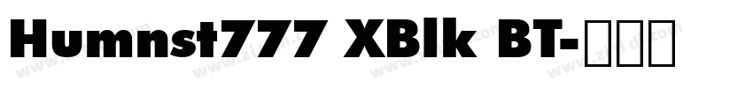 Humnst777 XBlk BT字体转换